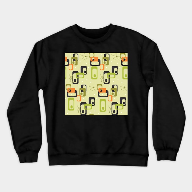 Avocado Shag Midcentury Crewneck Sweatshirt by implexity